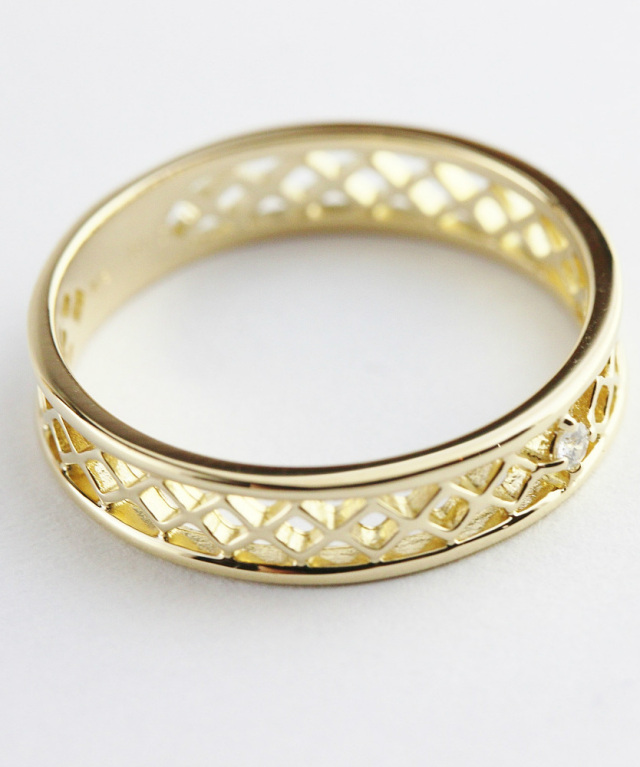 pinacoteca 698 Lacey Cross Diamond Layered Ring K18YG/ピナコテーカ  