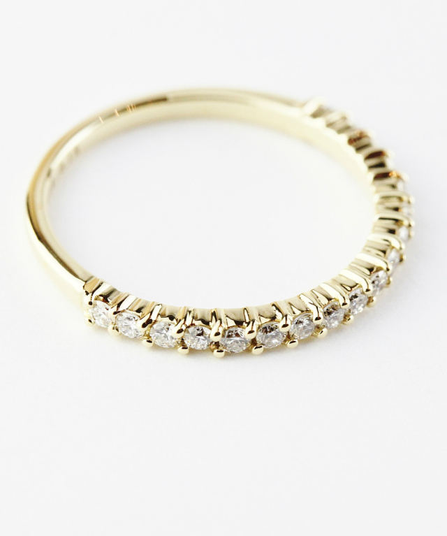 pinacoteca 700 Twinkle Diamond Half Eternity Ring K18YG