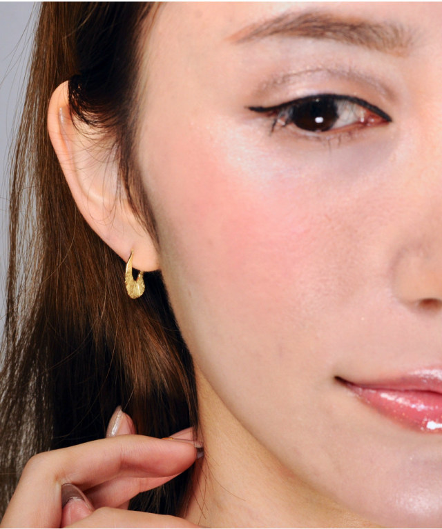 pinacoteca 707 Urban Shine Teardrop Stud Hoop Earrings K18YG