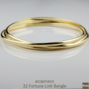 アコピナコ 32 フォーチュン リンク 3連バングル acopinaco Fortune Link Bangle