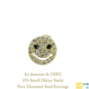 レデッサンドゥデュー 976 スモール スマイル ダイヤモンド ピアス 18金,les desseins de DIEU Smile Diamond Stud Earrings K18