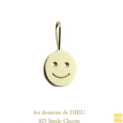 レデッサンドゥデュー 825 スマイル ニコちゃん 華奢チャーム ペンダントトップ 18金,les desseins de DIEU Smile Charm K18
