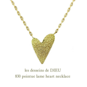 レデッサンドゥデュー 830 ポインティー ラメ ハート ネックレス 18金,les desseins de dieu Lame Heart Necklace K18