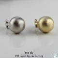 トゥー プライ 650 ボーロ クリップ イヤリング シルバー925 片耳,two ply Bolo Clip-on Earring Silver925