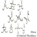 Dieu 12 イニシャル ネックレス デュー シルバー925 レディース,Initial necklace A E H K M N R S T Y