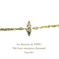 レデッサンドゥデュー 566 マーキス 一粒ダイヤモンド ブレスレット 18金,les desseisns de DIEU Maquise Diamond Bracelet K18