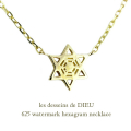 レデッサンドゥデュー 625 ウォーターマーク ヘキサグラム ネックレス 18金,les desseins de DIEU Watermark Hexagram Necklace K18