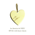レデッサンドゥデュー 829 ライフ ウィズ ハート チャーム 18金,les desseins de DIEU Life With Heart Charm K18