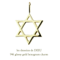 レデッサンドゥデュー 946 ヘキサグラム ロクボウセイ 六芒星 ゴールド チャーム 18金,les desseins de DIEU Hexagram Charm K18