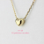 トゥー プライ 332 パフィー ハート 華奢ネックレス 18金,two ply Puffy Heart Necklace K18