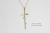 les desseins de DIEU 207 Skinny Cross Necklace K18,華奢 ダイヤクロス ネックレス 18金 レデッサンドゥデュー