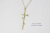 les desseins de DIEU 207 Skinny Cross Necklace K18,華奢 ダイヤクロス ネックレス 18金 レデッサンドゥデュー