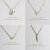 レデッサンドゥデュー 404 イニシャル アルファベット ダイヤモンド ネックレス 18金,les desseins de DIEU Initial Alphabet Necklace