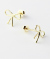 レデッサンドゥデュー 433 ラブ ノット リボン スタッド ピアス18金,les desseins de DIEU Love Knot Ribbon Stud Earrings K18