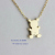 レデッサンドゥデュー 487 テディベア ダイヤモンド ネックレス 18金,les desseins de DIEU Teddy Bear Diamond Necklace K18