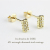 レデッサンドゥデュー 651 レクタングル ダイヤモンド 華奢ピアス 18金,les desseins de DIEU Rectangle Diamond Stud Earrings K18