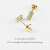 レデッサンドゥデュー 651 レクタングル ダイヤモンド 華奢ピアス 18金,les desseins de DIEU Rectangle Diamond Stud Earrings K18