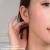 レデッサンドゥデュー 651 レクタングル ダイヤモンド 華奢ピアス 18金,les desseins de DIEU Rectangle Diamond Stud Earrings K18