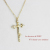 レデッサンドゥデュー 873 クロス ダイヤモンド 華奢ネックレス 18金,les desseins de DIEU Skinny Cross Diamond Necklace K18
