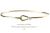 レデッサンドゥデュー 909  ゴールド 一粒ダイヤモンド フック バングル 18金,les desseins de DIEU Fine Gold Diamond Hook Bangle K18