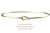 レデッサンドゥデュー 914  ゴールド 一粒ダイヤモンド フック バングル 18金,les desseins de DIEU Fine Gold Diamond Hook Bangle K18