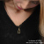 レデッサンドゥデュー 947 二等辺三角形 トライアングル ネックレス 18金,Isosceles Triangle Long Necklace 50cm K18