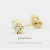 ピナコテーカ 614 8本爪 一粒ダイヤモンド 華奢ピアス 18金 0.05ct,pinacoteca 614 Solitaire Diamond Flower Cross Stud Earrings K18