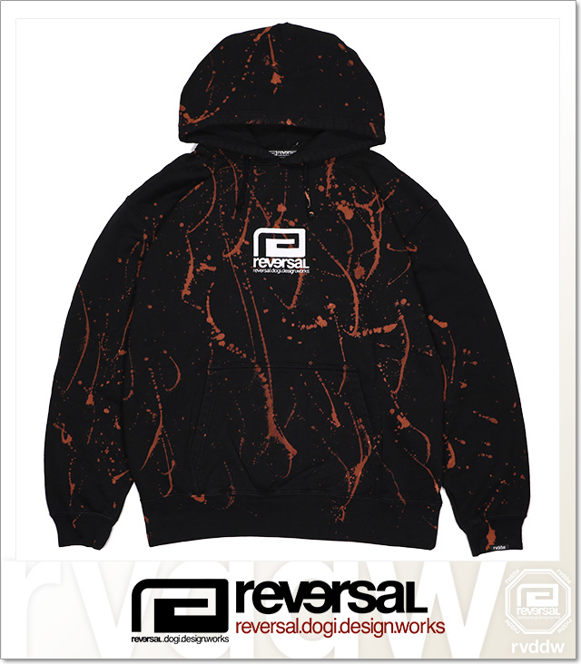 (リバーサル) reversal BLEACH BIG MARK HOODIE (HOODED)(rv22aw208BK) スウェット