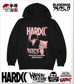 ハードコアチョコレート Hardcore Chocolate ブラック ジャック ピノコzipパーカ 人生という名のブラック Zip Hood P 1715 Bk スウェット パーカー フルジップ アニメ 漫画 マンガ 手塚治虫 国内正規品 Level6
