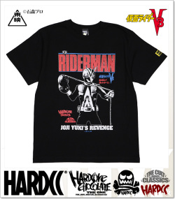 ハードコアチョコレート Hardcore Chocolate ライダーマン ロープアーム さそり谷ブラック Ss Tee T 1722 Bk Tシャツ 半袖 カットソー 仮面ライダーv3 東映特撮ヒーロー 国内正規品 Level6