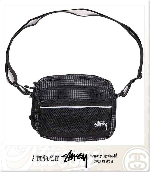 STUSSY ナイロンバッグ （STUSSY ナイロン製ブラックバッグ （STUSSY 
