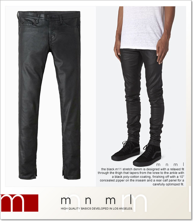 ミニマル) mnml M11 STRETCH DENIM BLACK (LS:PANTS)(COLOR:BK