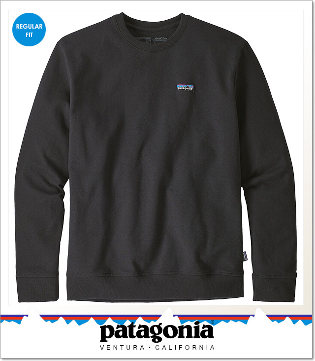 (パタゴニア) PATAGONIA M'S P-6 LABEL UPRISAL CREW (CREW)(39627-BK) スウェット トレーナー  クルー メンズ・P-6 ラベル・アップライザル・クルー・スウェットシャツ レギュラー・フィット 国内正規品