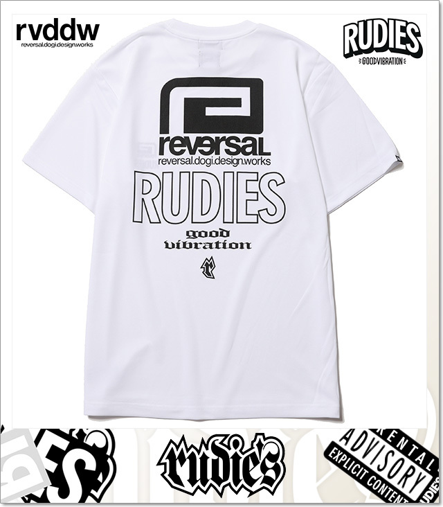 ルーディーズ) RUDIE'S x rvddw 2025 DRY TEE (SS:TEE)(86598-WH×BK) T