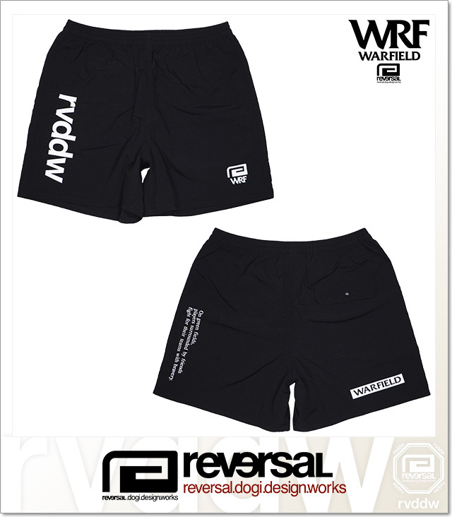 リバーサル) reversal WARFIELD NYLON SHORTS BLACK (SS:PANTS