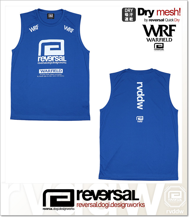 リバーサル) reversal WARFIELD SLEEVELESS BLUE (SS:TEE)(rvrgb077-BL