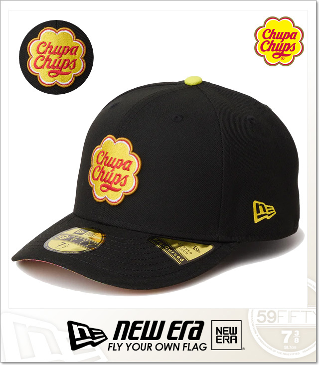 新品 73/4 61.5ニューエラ 59FIFTY チュッパチャプス ブラック ニューエラ) NEWERA PC 59FIFTY CHUPA CHUPS チュッパチャプス