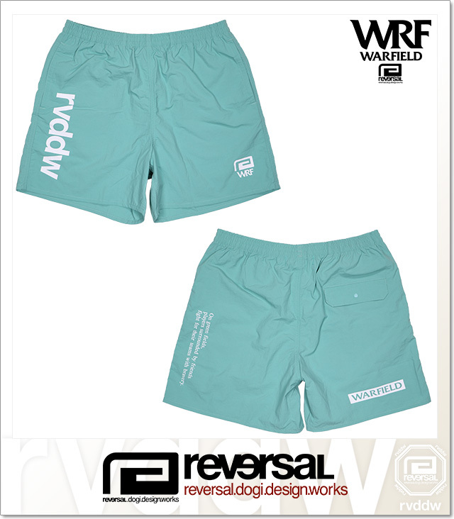 リバーサル) reversal WARFIELD NYLON SHORTS OCEAN GREEN (SS:PANTS