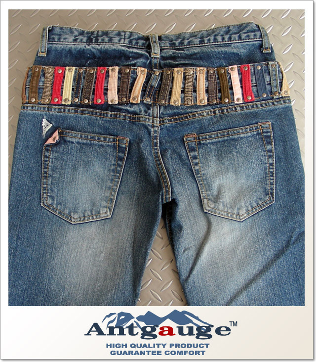 ANTGAUGE ダブルベルトストレートデニム (LS:PANTS)(GC232-36US)
