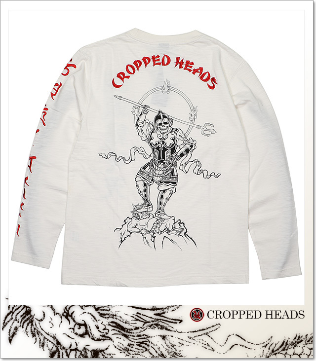 クロップドヘッズ) CROPPED HEADS 持国天柄 ロンT (LS:TEE)(711-134WH  