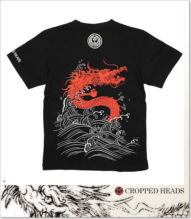 クロップドヘッズ) CROPPED HEADS 翔龍柄TEE (SS:TEE)(811-65BK) T  