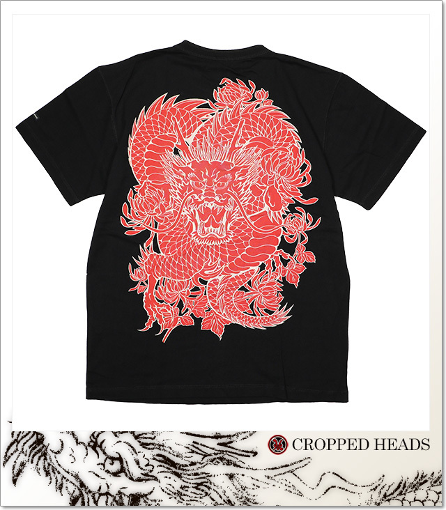 クロップドヘッズ) CROPPED HEADS 紅龍柄ヘンリーTEE (SS:TEE)(911  