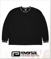 REVERSAL リバーサル レオパードボックスロゴ Tシャツ 長袖 黒 ロンT reversal/リバーサル】Tシャツ 長袖 コットン ロンT ロング