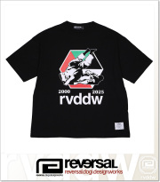 REVERSAL リバーサル　半袖スウェット Tシャツ クルーネック 黒 パイル REVERSAL リバーサル 半袖スウェット Tシャツ クルーネック 黒