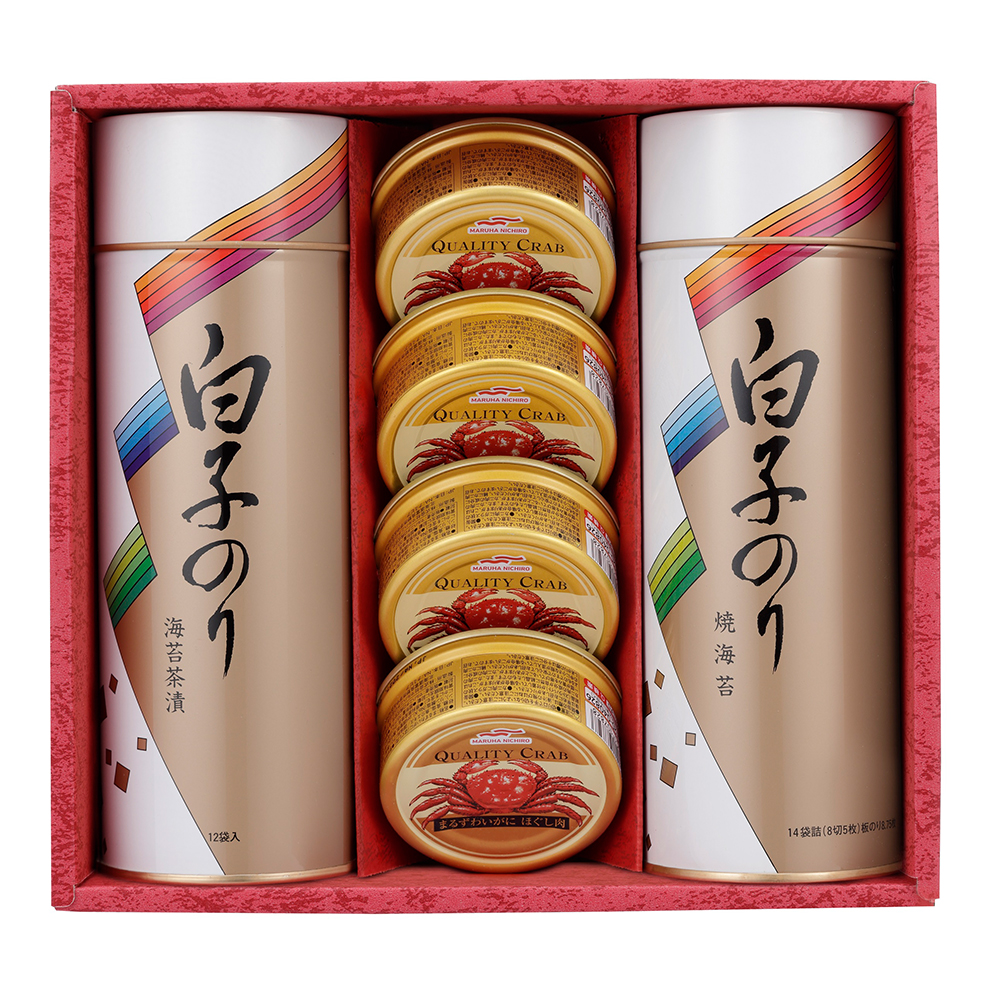 【白子】のり・カニ缶詰合せ（C12-230）（N120-30）