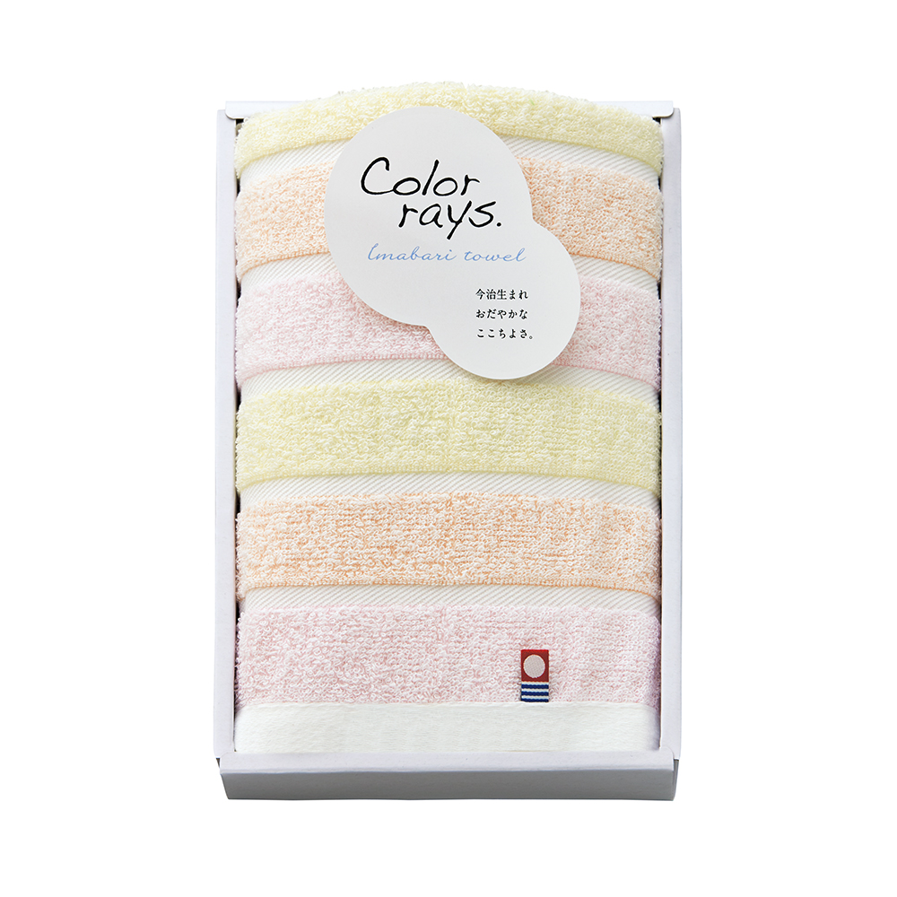 今治タオル【カラーレイズ】フェイスタオル ピンク（C23-170）