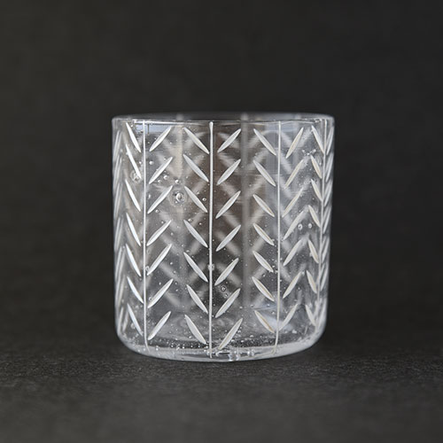 Nostalgia 泡入りストレートグラス・葉もよう／金津 沙矢香