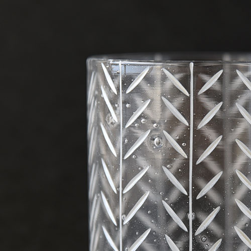 Nostalgia 泡入りストレートグラス・葉柄／金津 沙矢香