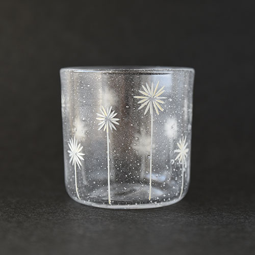 Nostalgia 泡入りストレートグラス・花もよう／金津 沙矢香