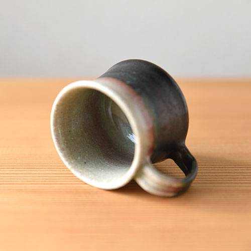 緑紅 デミタスカップ&ソーサー／亀井 紀子(陶工房 もちの木)